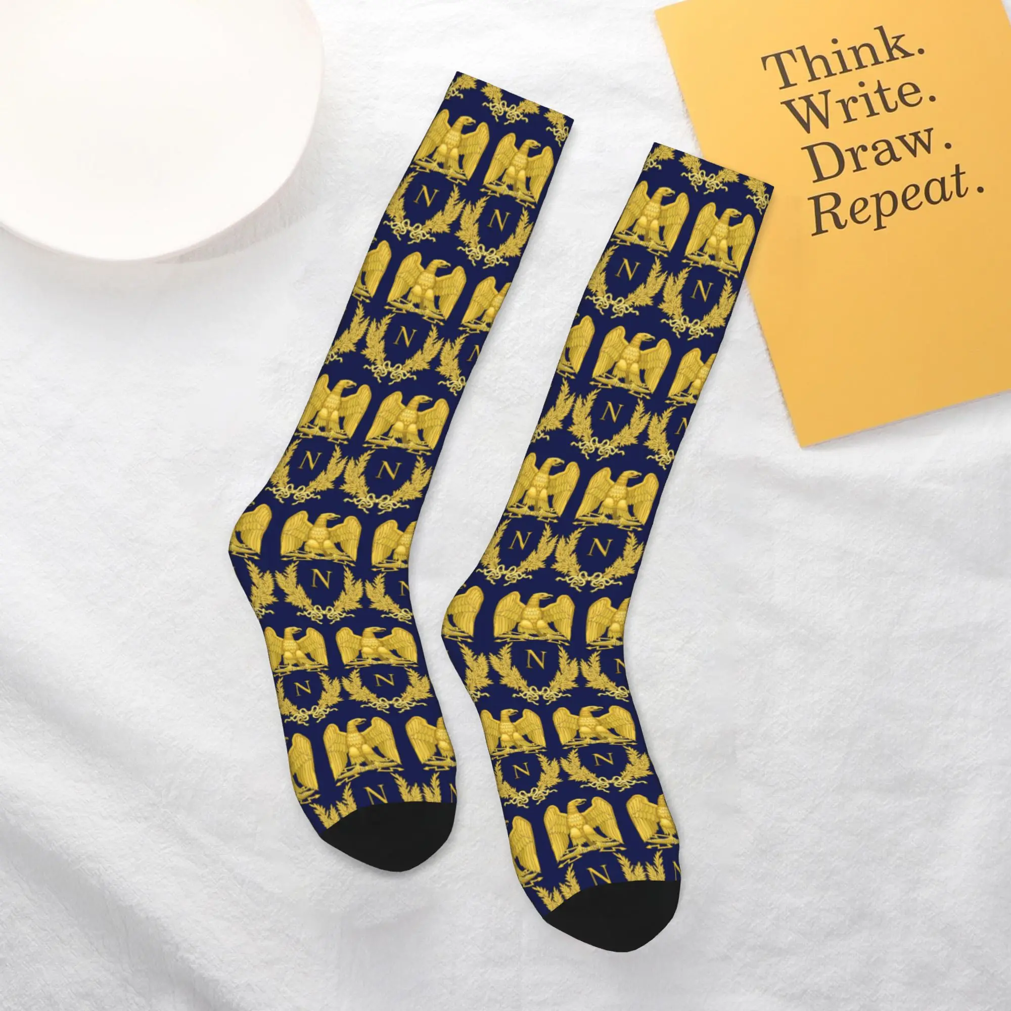 

All Seasons Crew Stockings Embleme de Napoleon Bonaparte Socks Harajuku Funny Hip Hop Long Socks Accessories for Men Women Gifts