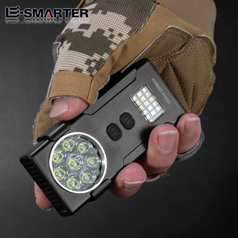 Rechargeable LED Flashlight Portable EDC Keychain Lanterns Outdoor Waterproof 10 Lighting Mode Super Bright Work Light With Magn