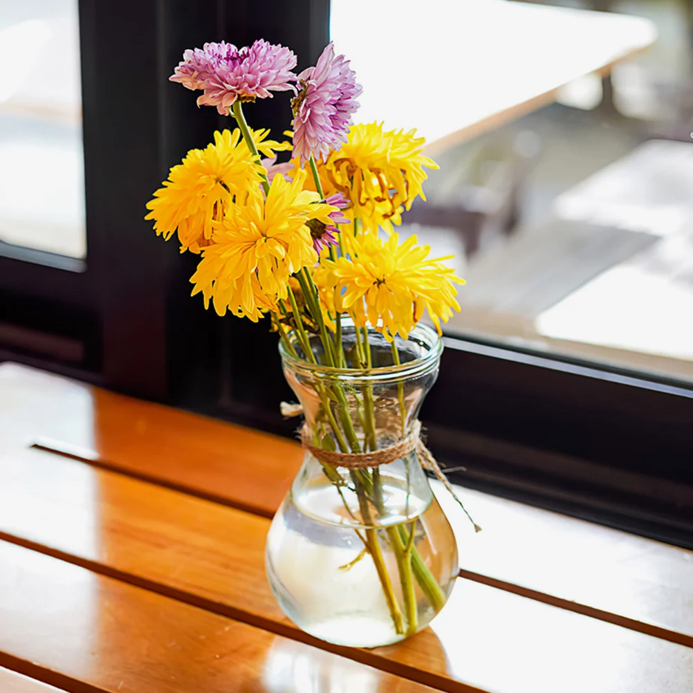 

3Pcs Clear Glass Flower Vase Minimalist Design Small Rustic Hydroponic Plant Pot Decorative Home Table Centerpiece Wedding