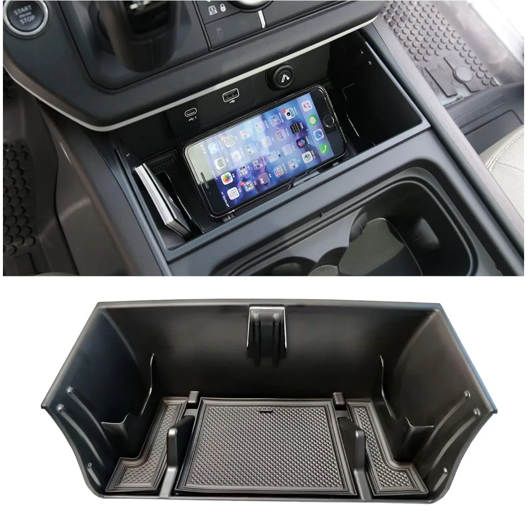 

Suitable for 2020-2024 Land Rover Defender 90 110 130 with phone holder central storage box