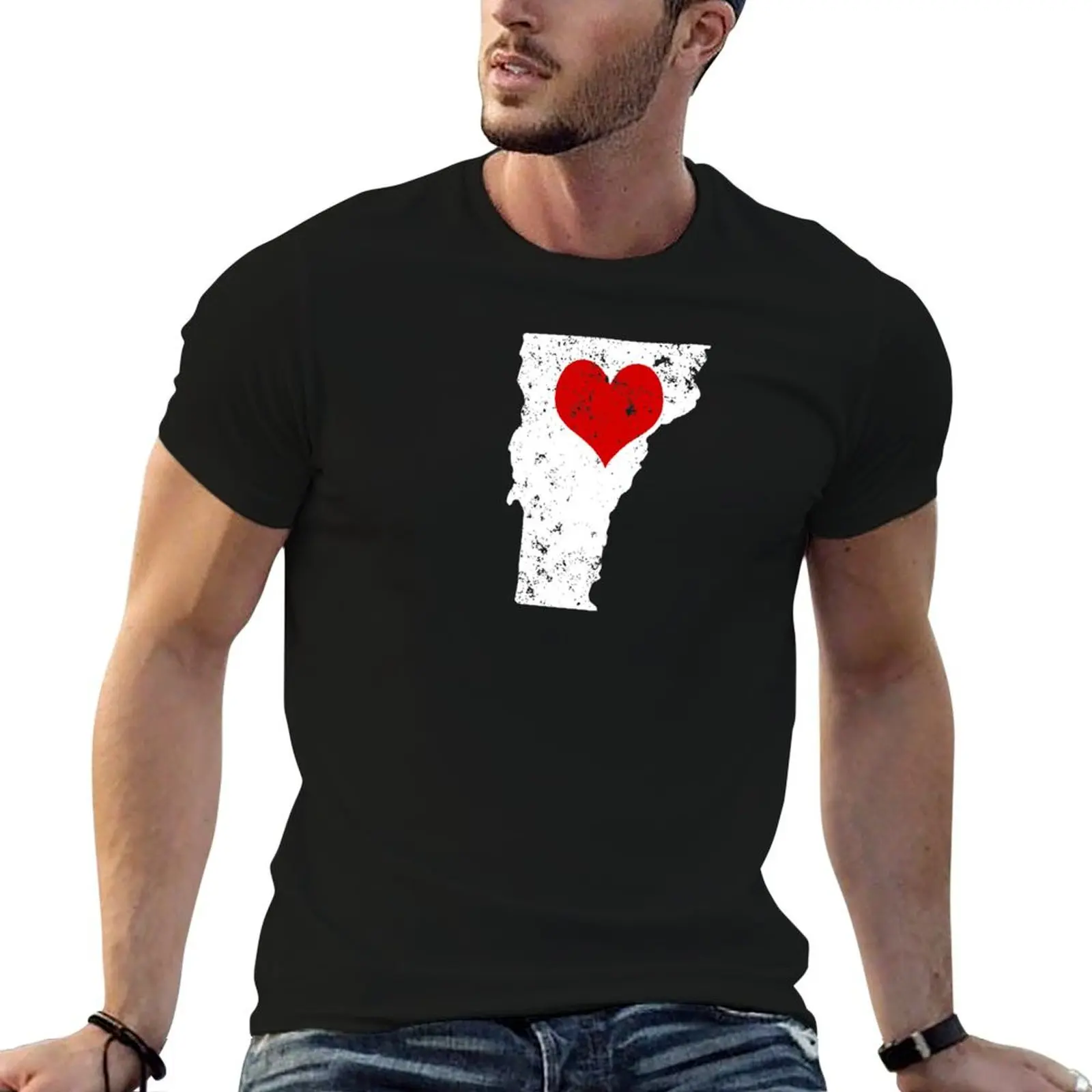 Valentines Day Vermont Valentine Party Valentines Hearts T-Shirt Minimal Art Print T-Shirt