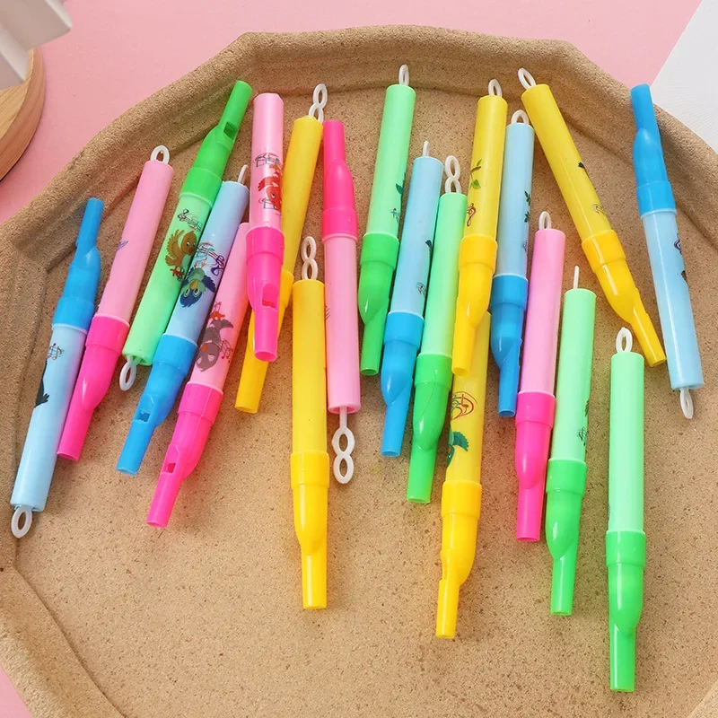 10 Pcs Flute Bird Whistle Family Party Gathering Gifts Children Puzzle Playing Toys Plastic Mini Color Music Performance Props