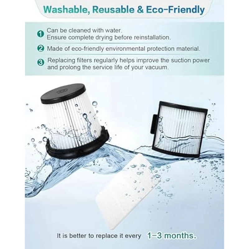JDZD IW3511/ IW1111 ตัวกรอง HEPA เปลี่ยนสําหรับ Shark IW1111 Detect Pro น้ําหนักเบาไร้สายเครื่องดูดฝุ่น
