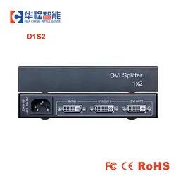 DVI Splitter 1x2 Splitter 1920X1080@60HZ 1 Input 2 Output Plug And Play for Multi-screen Sharing Model AMS-D1S2