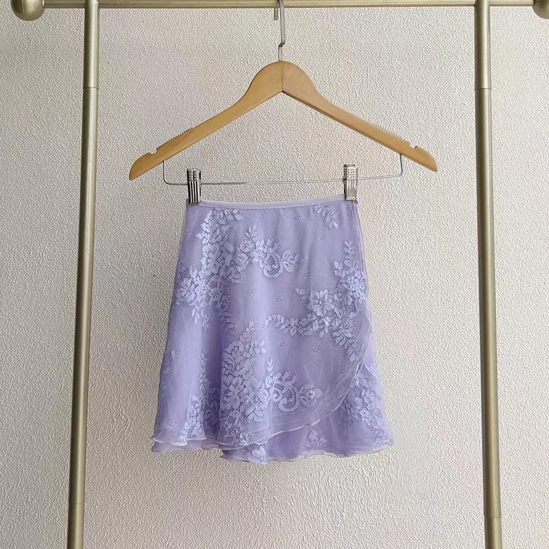 النساء الباليه ساحة صغيرة توتو الفتيات أنيقة الدانتيل نمط ممارسة يوتار تنورة الكبار عالية الجودة فستان رقص الباليه