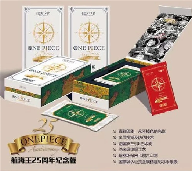 Kabag One Piece Collection Card 25th Anniversary Rare Cartas Luffy Roronoa Sanji Nami Tcg Game Cards For Birthday Gift