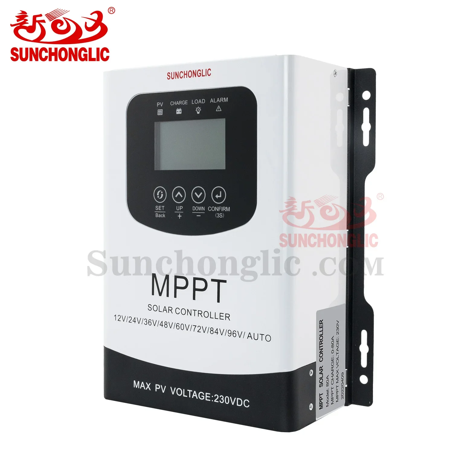 Sunchonglic solar controller 80a 12V 24V 36V 48V 60V 72V 84V 96V 80 amp mppt solar regulator solar charge controller