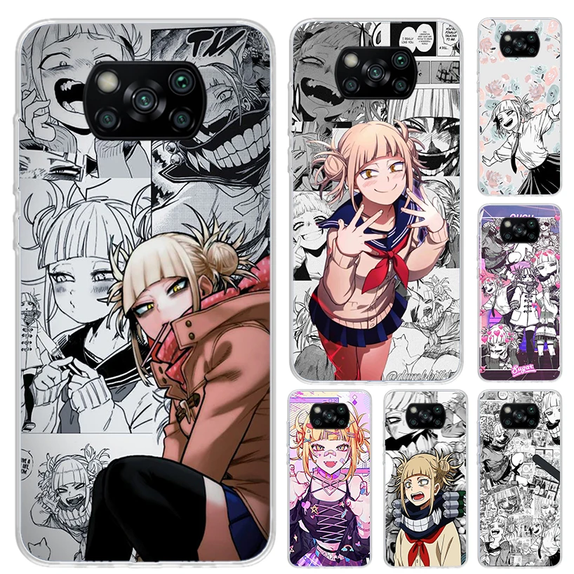 My Hero MHA Himiko Toga Phone Case for Xiaomi Poco X6 X5 X4 X3 Nfc F6 F5 F4 GT F3 F2 Pro F1 M5S M4 M3 5G Soft Funda Print Shell