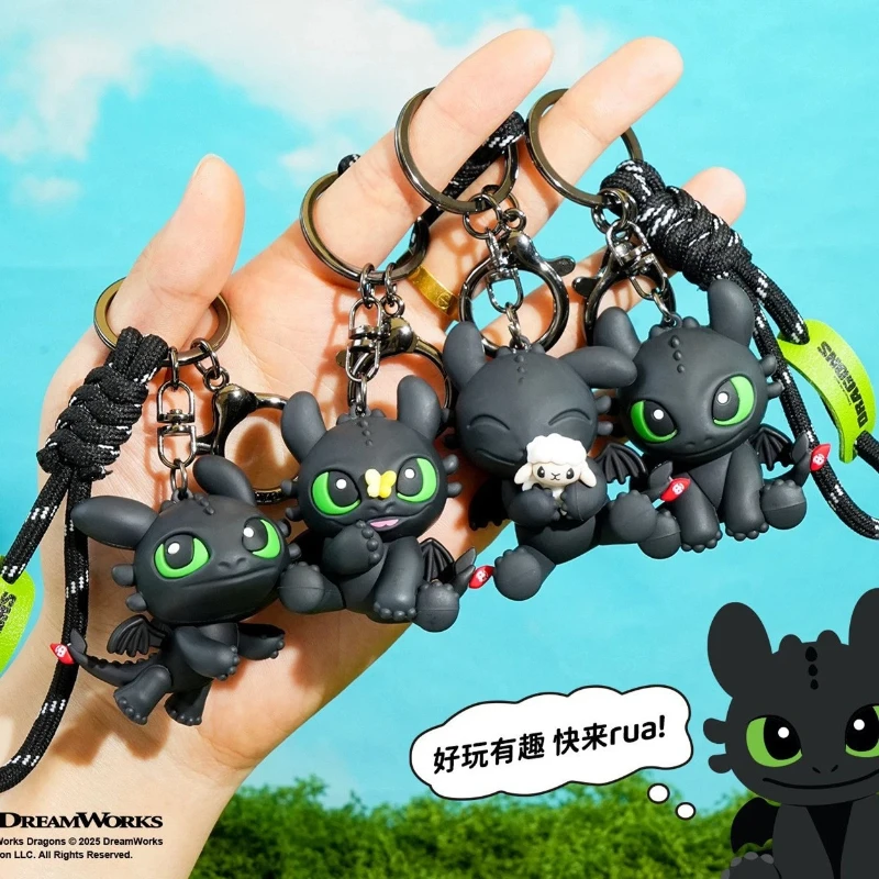 Authentischer Dragon Taming Master Flying Toothless Boy Schlüsselanhänger, neuer Taschenanhänger, kleines Zubehör, Auto-Schlüsselanhänger