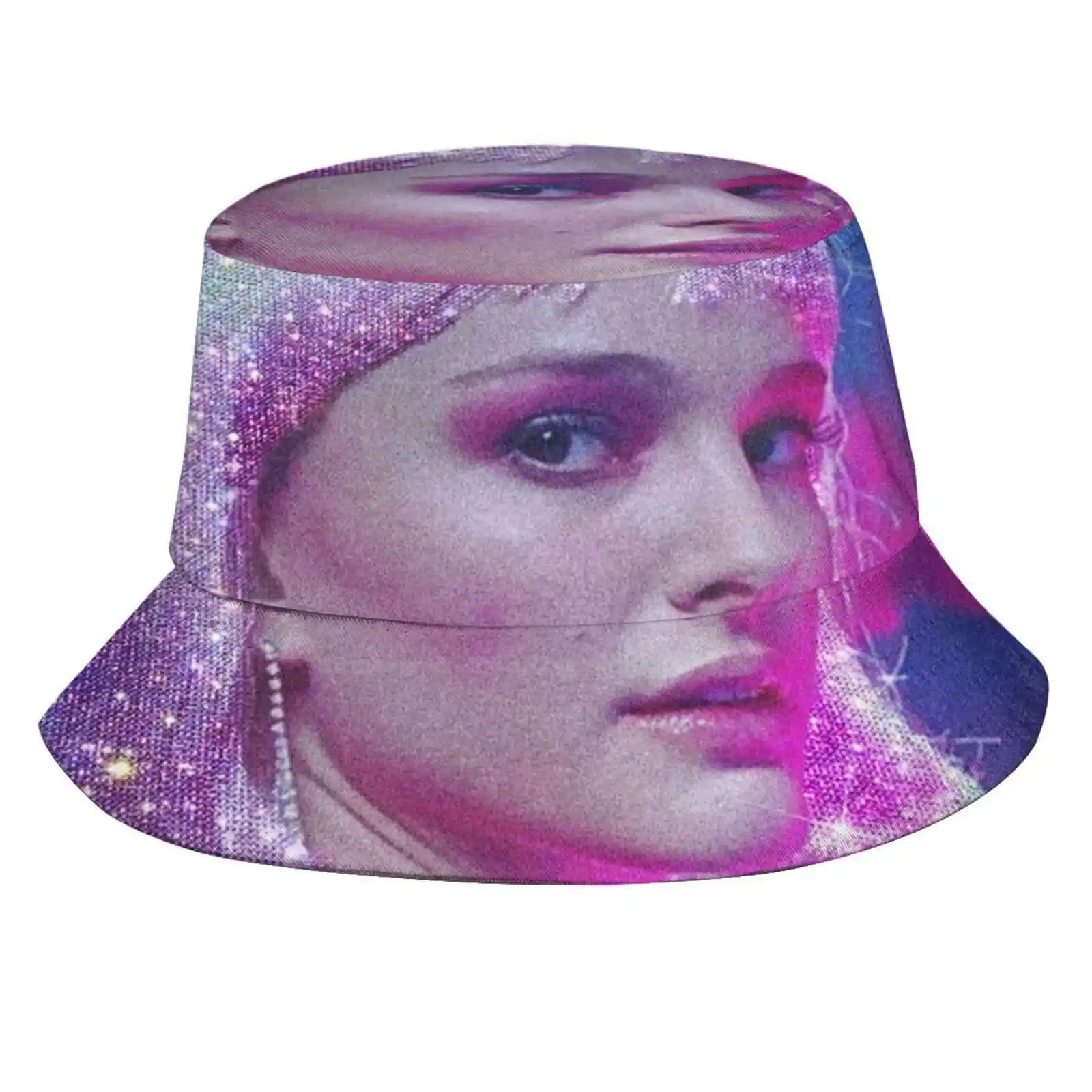 Natalie Portman Glitter Sun Cap Fisherman Hat Bucket Hats Natalie Portman Actrice Celebrity Portrait Closer Movie Scene Film