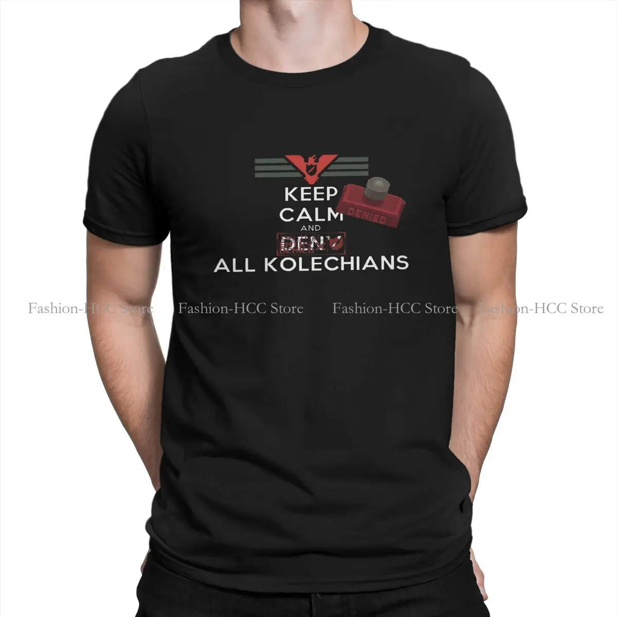 Deny All Kolachians O Neck TShirt Papers,Please Game Classic Polyester T Shirt Man's Tops