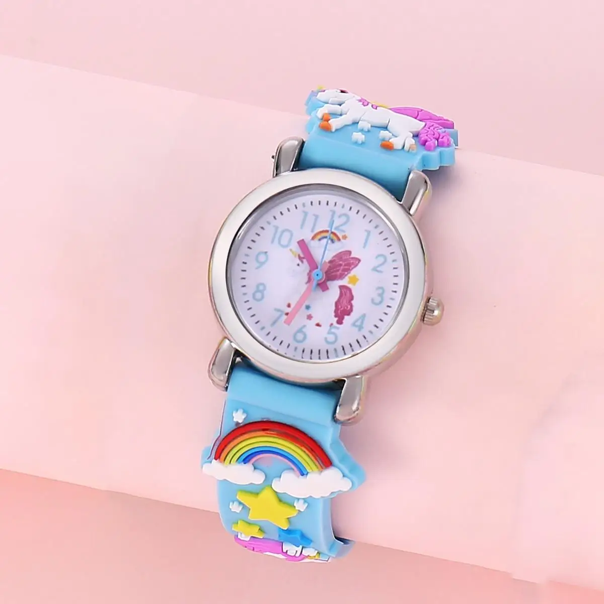 Rainbow Winged Unicorn Pegasus Children\'s Cartoon Watch