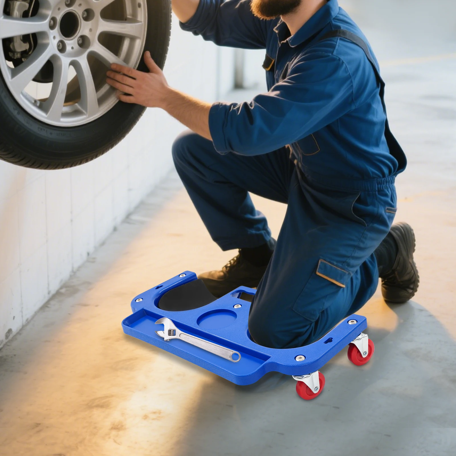 

WanXiang роликовые коньки для ремонта коленей, мобильный инструмент для ремонта автомобиля, портативный ремонтный роликовый наколенник, синий