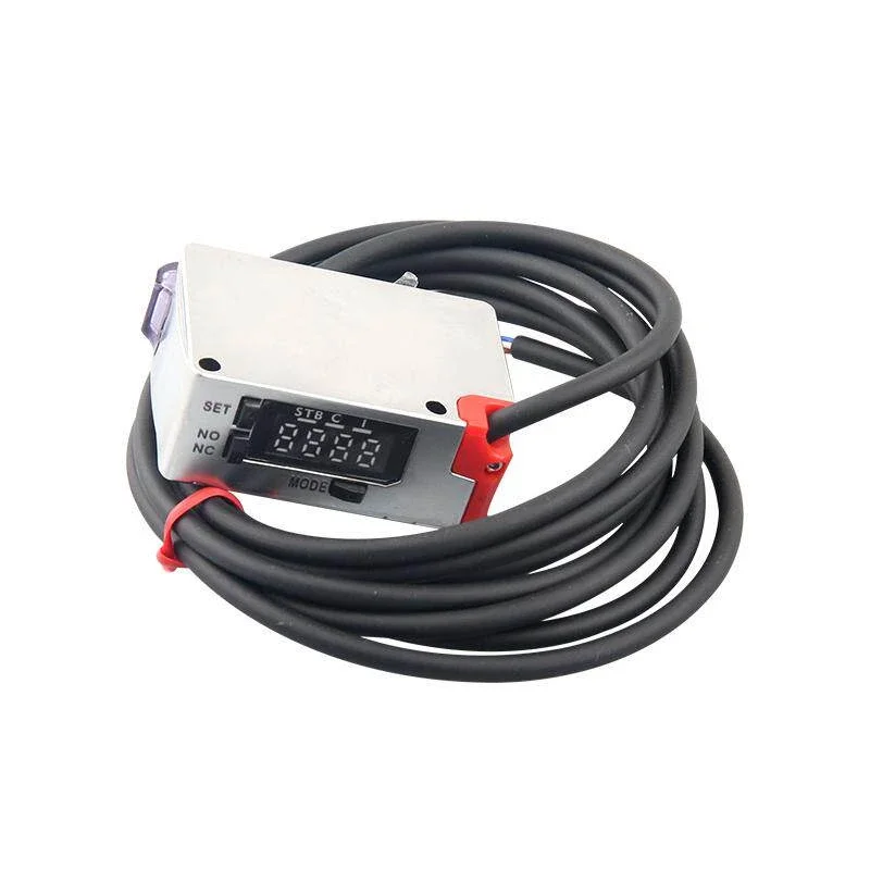 Long-Distance Industrial NPN/PNP Dual-Spot Laser Color Mark Sensor-Color Recognition Photoelectric Switch 12-24VDC Thread