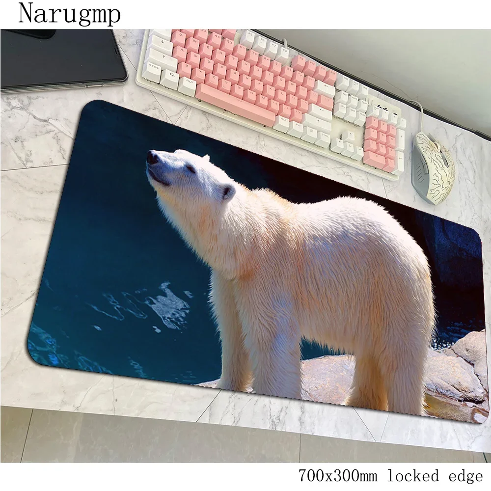 Polar Bear mousepad home gaming mouse pad 700x300x3mm pc computer gamer accessories large mat cute laptop desk protector pads