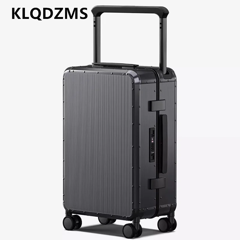 KLQDZMS Men's Suitcase All Aluminum Magnesium Alloy Boarding Box 20
