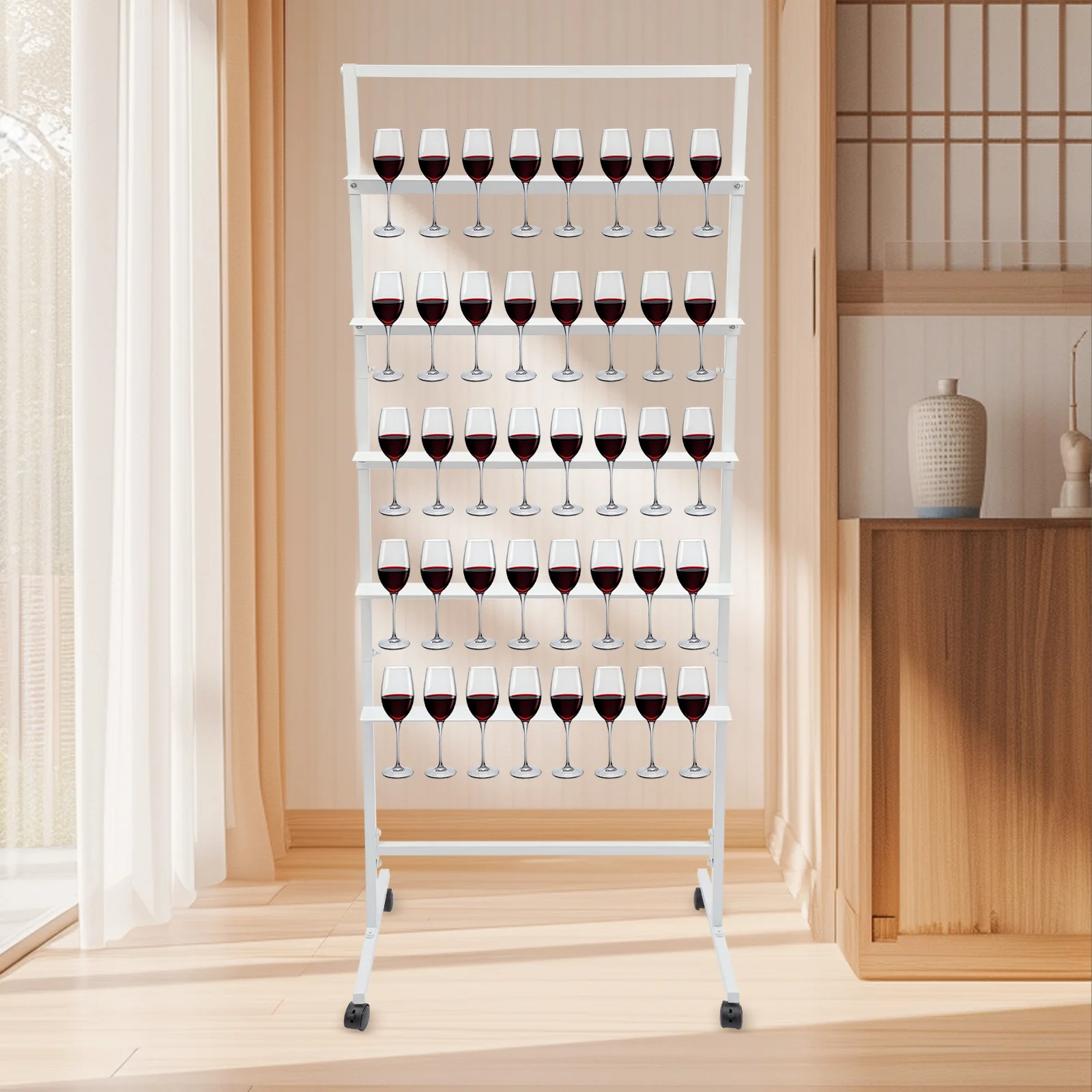 5-tier Champagne Wine Glass Holder, for Wedding Occasions, Parties, Hotels, Restaurants, Engagement Ceremonies, Birthday Parties