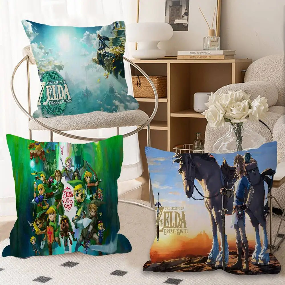

Hot Game T-The L-Legend Of Z-Zeldas Pillowcase toon Gift Cushion Cover Bedroom Home Sofa Chair Seat Decor pillow case