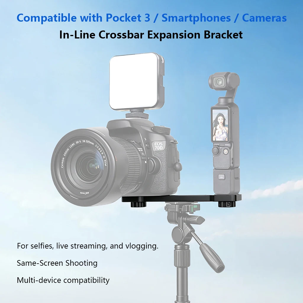 Universelle Action-Kamera-Verlängerungsstange Videohalterung mit 1/4-Zoll-Schraube für DJI Pocket 4 Mikrofon-Licht-Halter Videoaufnahme-Zubehör – Detail 1