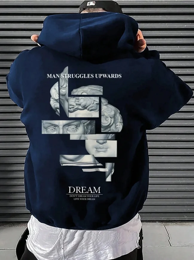 

Autumn/Winter Hoodie American Y2K Retro Sculpture Fragments Trendy Men Cool Women Street 3D Large Hoodie Suitable for Adults