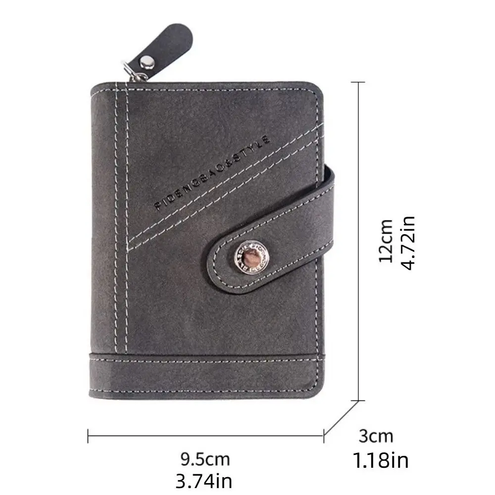 أزياء بو الجلود الرجال المحفظة لينة متعددة فتحة للبطاقات محفظة قصيرة ذات سعة كبيرة حقيبة بطاقة متعددة الوظائف
