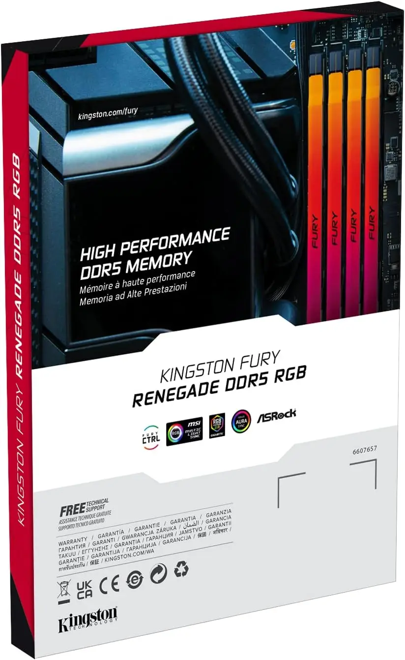 Kingston FURY RGB 32GB (2x16GB) 6000Mhz DDR5 CL36 Desktop Memory