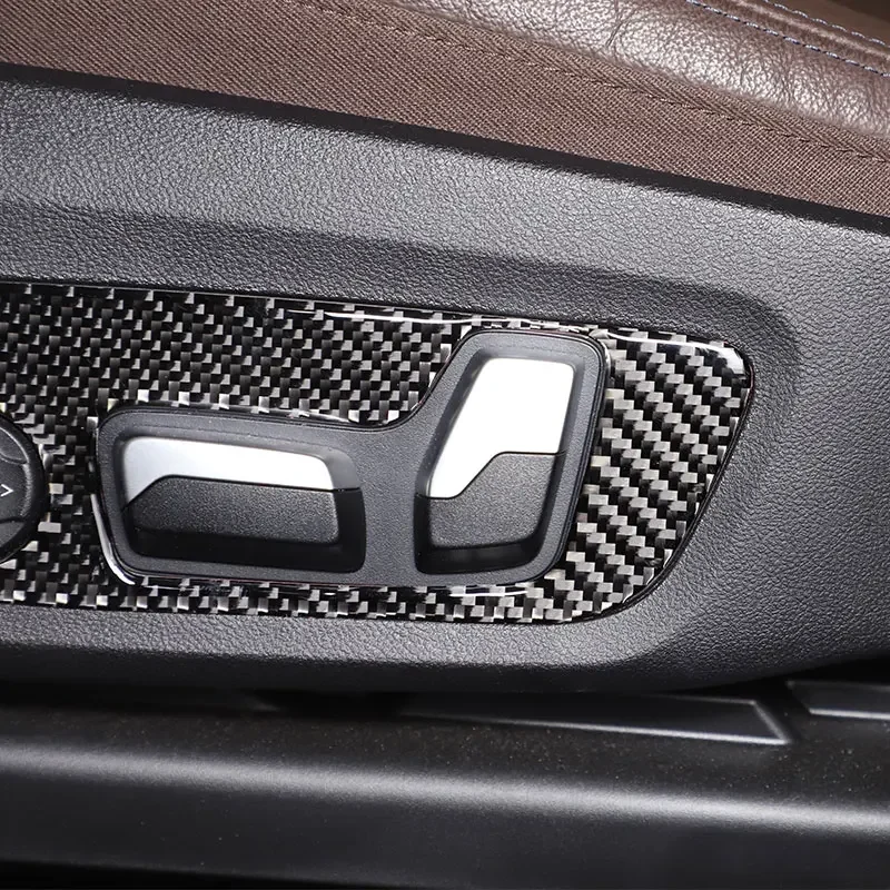 

metyoucar For BMW X3 X4 G01 G02 G08 2018-2022 Soft Carbon Fiber Car Seat Adjustment Button Panel Trim Stickers Car Accessories