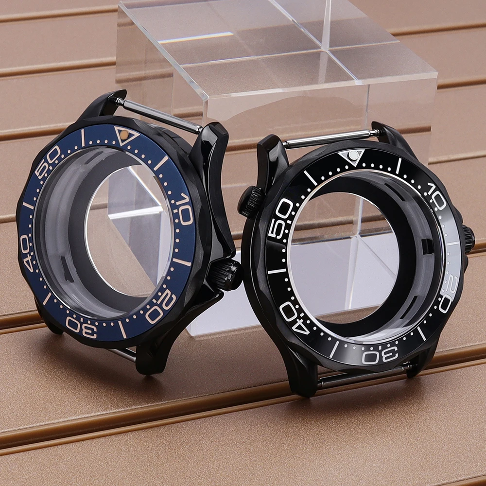 

Silvery 41mm NH35 Watch Case Ceramic Bezel For Mod Seamaster 300 NH34 NH35 NH36 Movt 31mm Dial Sapphire Diver Repair Tools Parts