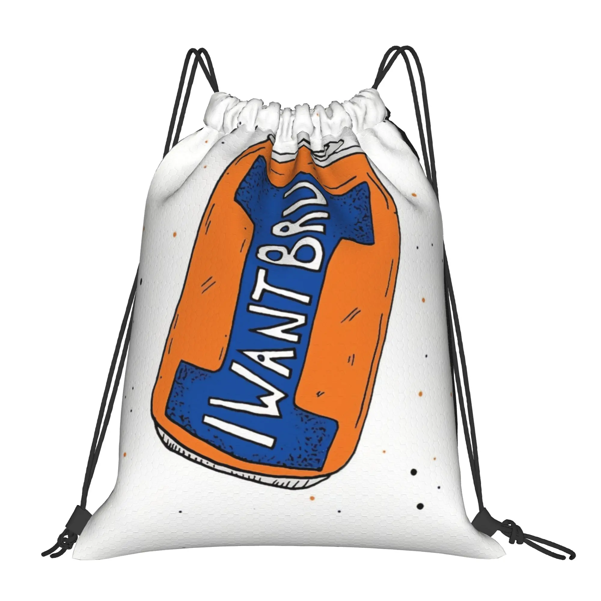 

Портативные рюкзаки-мешки iIrn Bru I WANT BRU с иллюстрациями для походов, езды на велосипеде и хранения вещей в спортзале