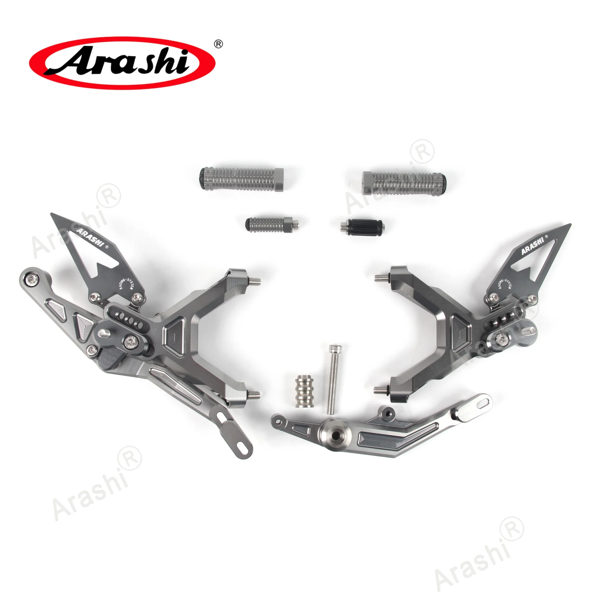 Arashi S1000RR / HP4 CNC reposapiés ajustables clavijas de pie Rider Rearset reposapiés reposapiés para BMW S 1000 RR 2019-2024