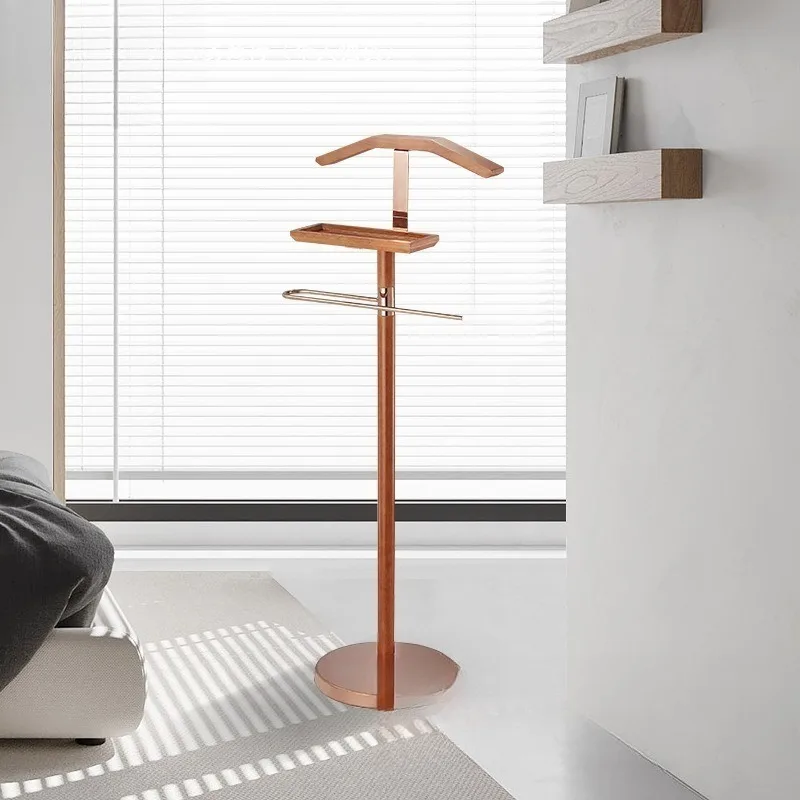 Y floor coat rack bedroom home office stainless steel multi-functional hotel solid wood room hanger