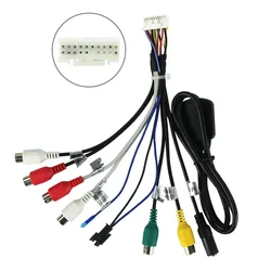 Cable RCA de 20 pines para Radio estéreo Android, accesorios para coche, adaptador auxiliar Universal, salida de amplificador de Subwoofer, enchufe de ventilador, ranura para tarjeta SIM 4G