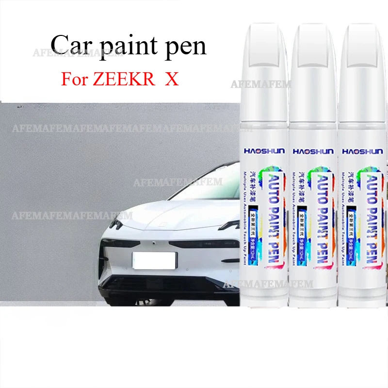 Car paint Pen For ZEEKR  X Athens Cloud Special Berlin silver gray Original Supplies Daquan Athens cloud white For Car Scratches