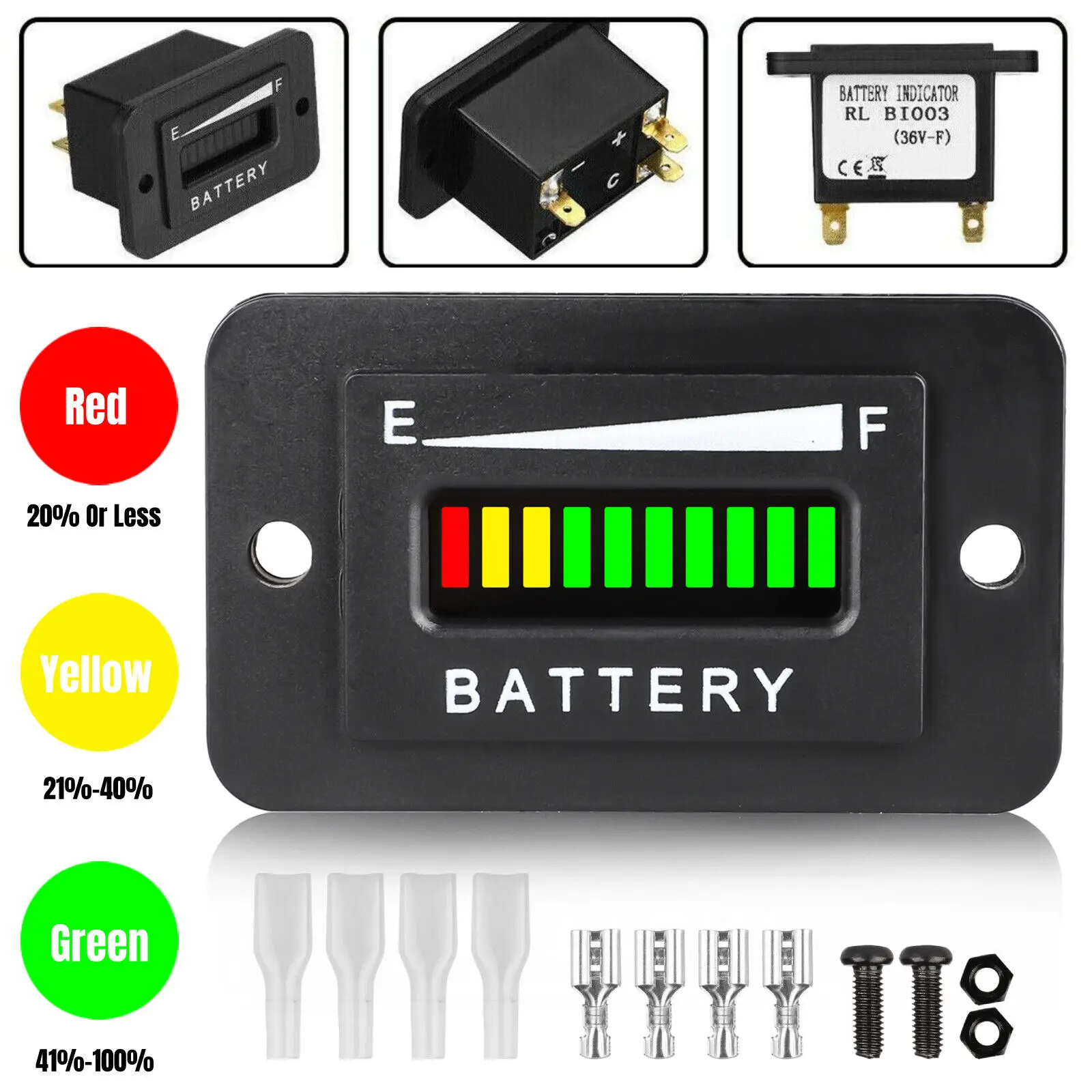 

36 Volt Battery Indicator for EZGO Club Car Yamaha Golf Cart Meter Gauge ATV