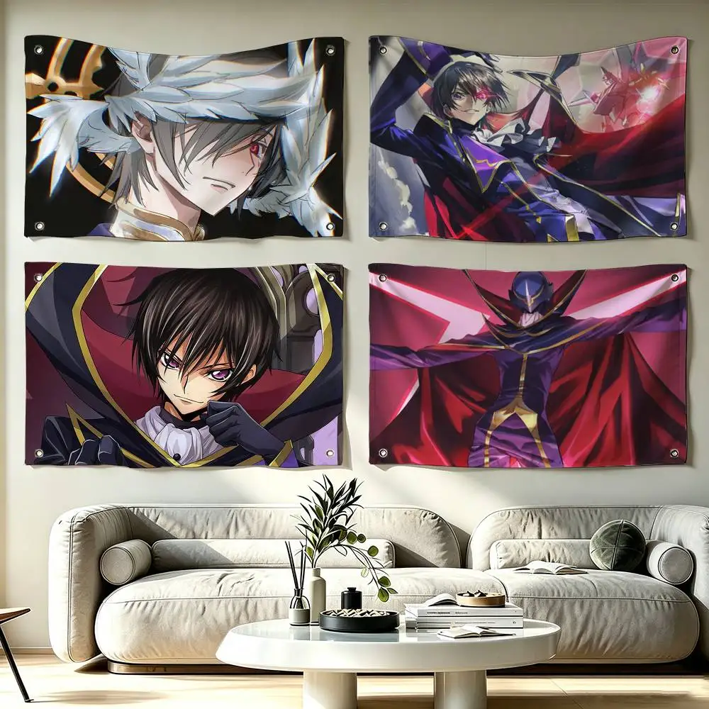 Anime CODE GEASS Lelouch Rebellion Flags Wall Hanging Tapestry Outdoor Garage Room Decorative flag Background Blanket