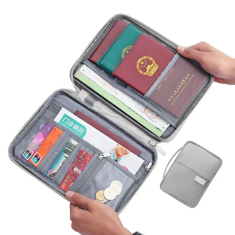 NEW Premium Family Travel Document Organizer Capacious Passport Holder Wallet、Portable & Foldable Case for Cards