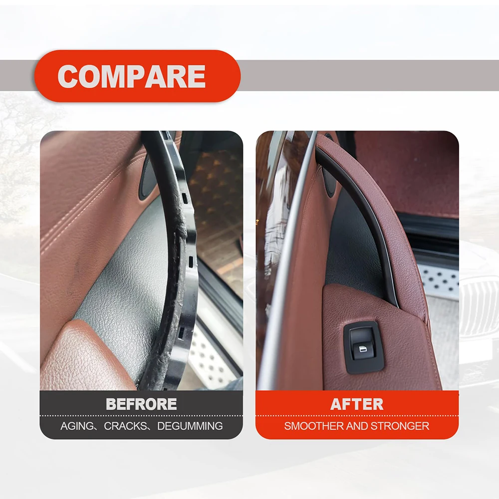 مقبض لوحة الباب الداخلي الأيسر غطاء الكسوة المتوافق مع BMW E70 X5 2008-2013 وBMW E71/E72 X6 2008-2014 (51416969401)