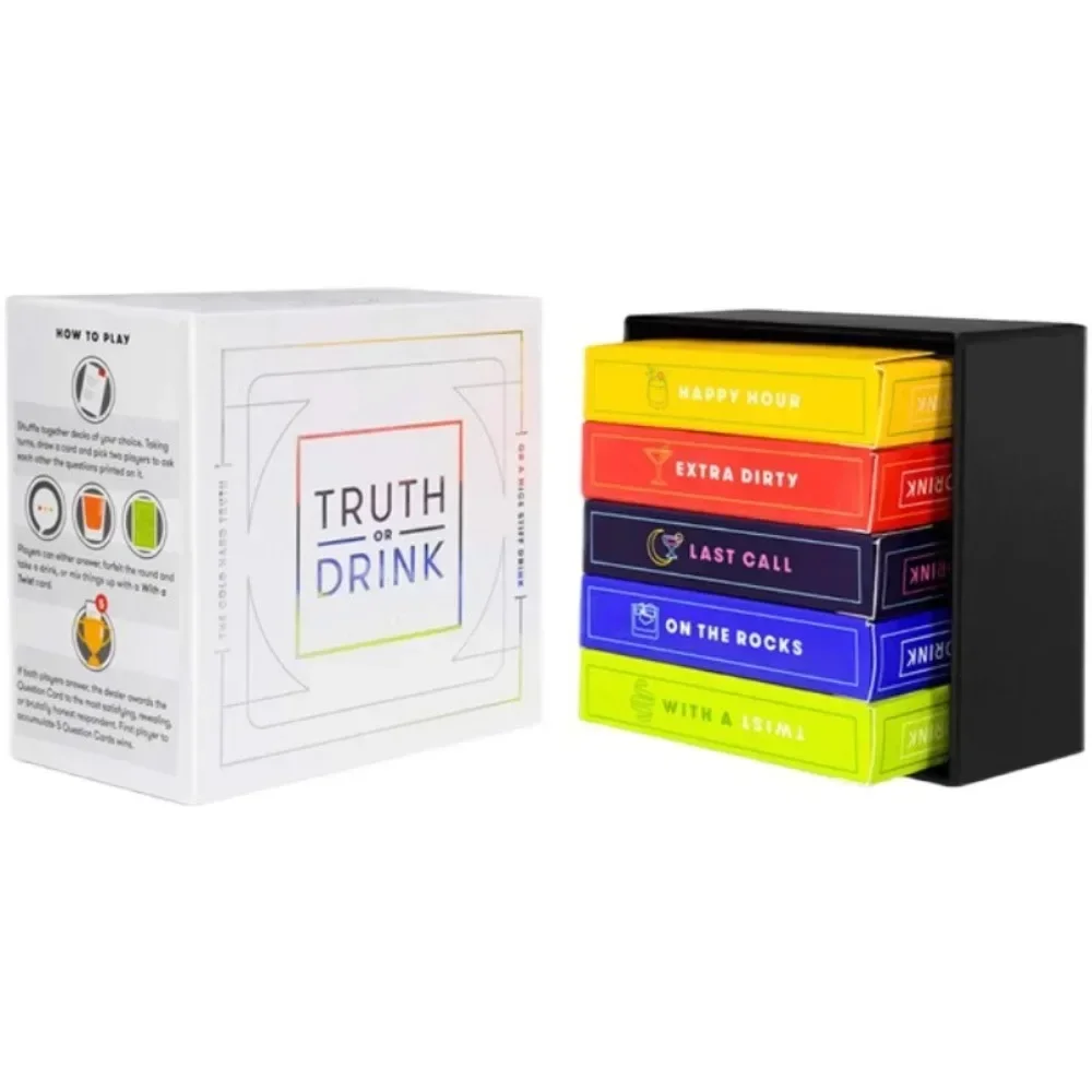 Truth or Drink Card Game Ages 21+ For 3-8 Players Board game