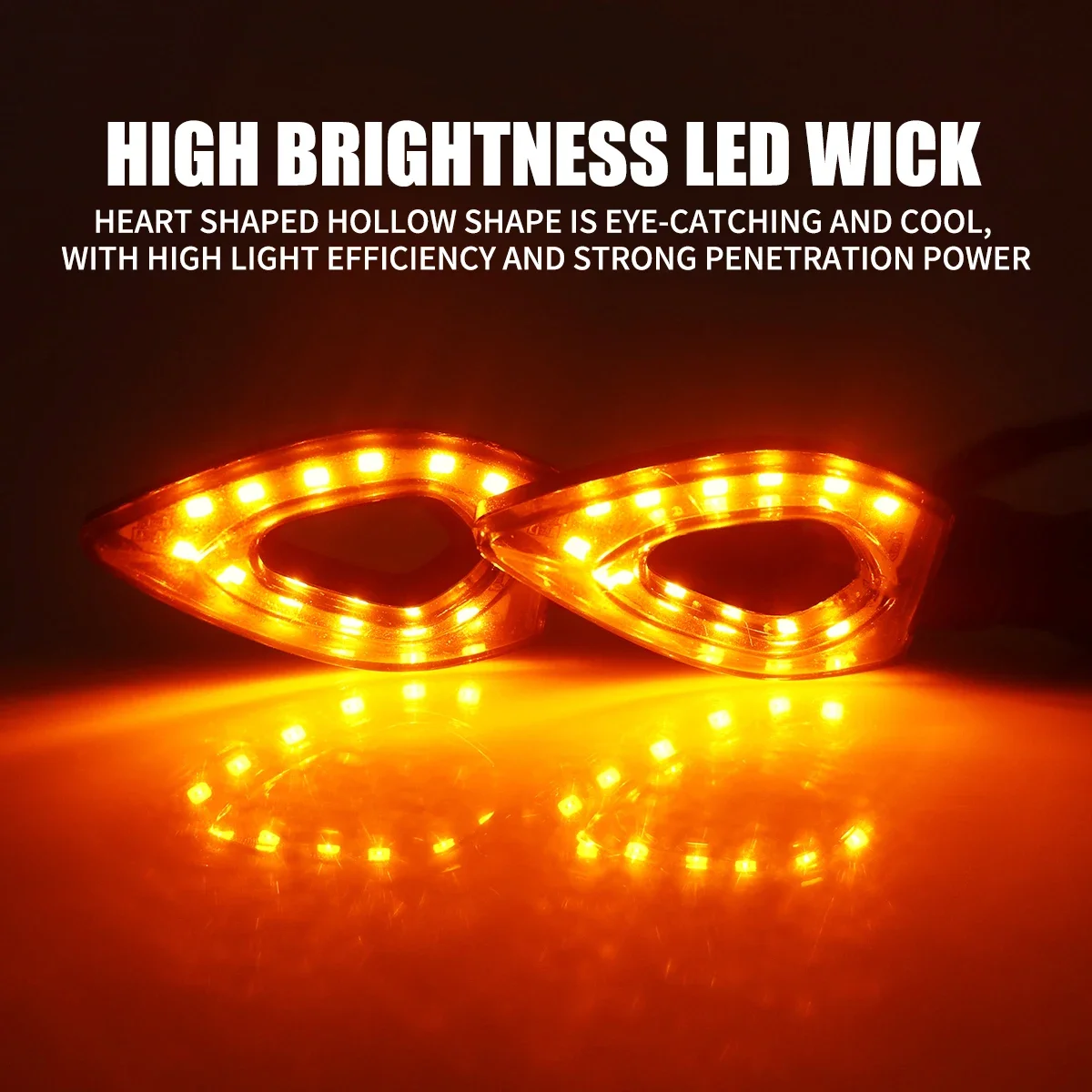 2pcs Motorcycle Turn Signal Light 12V Warning Rear Tail Lights Strobe Warning Light Day Running Light Mortocycle Accessories image 2