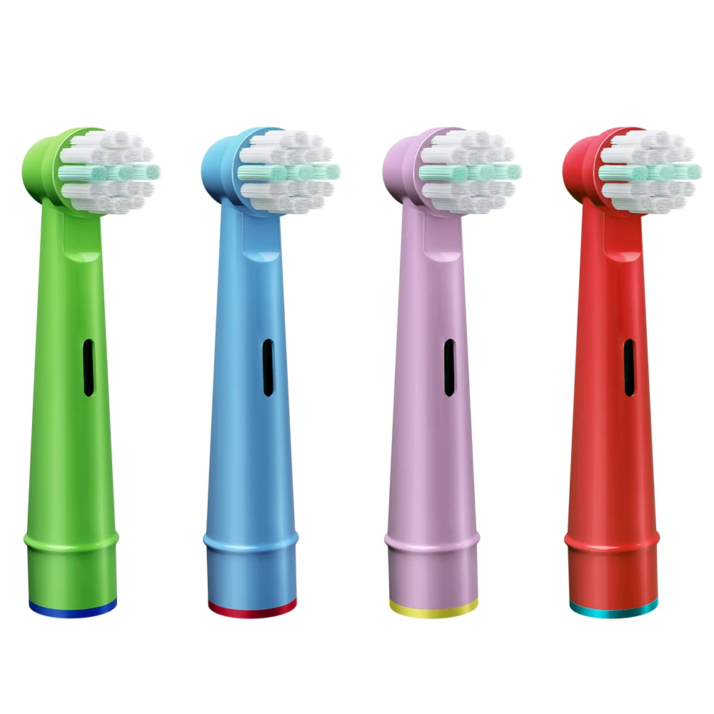 Vervangingshoofden voor elektrische tandenborstels Compatibel met Kids Oral B Braun Zachte haren en kleine opzetborstels voor gevoelige tanden