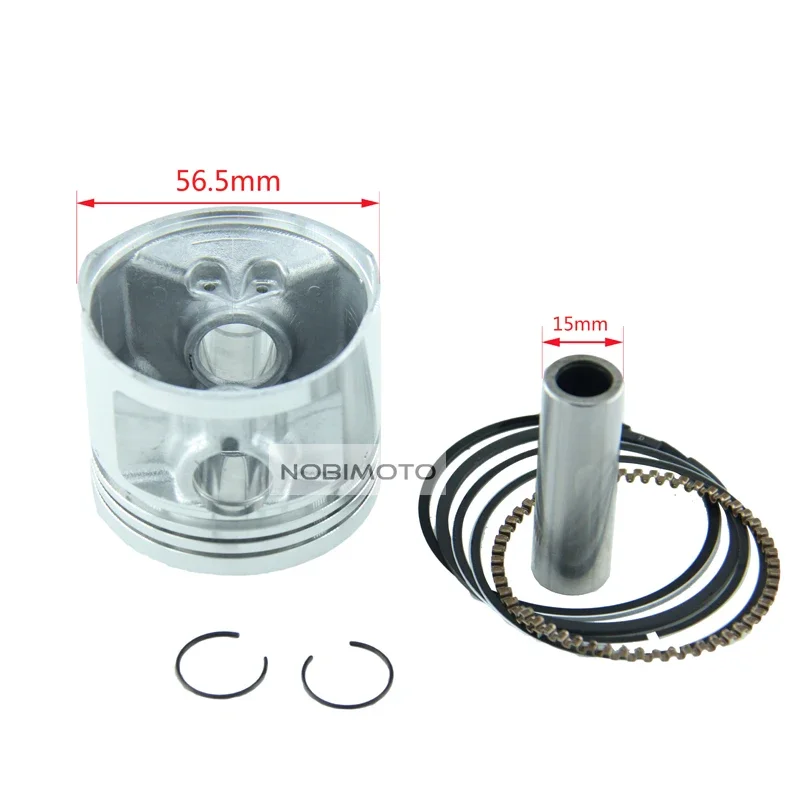 الدراجة الترابية atv 56 مللي متر 56.5 مللي متر CG125CC CG125 56 مجموعة كبّاس حلقة 15 مللي متر 15 مجموعة ل LF ZS LC Lifan loncin جزء المحرك المبرد بالهواء #2