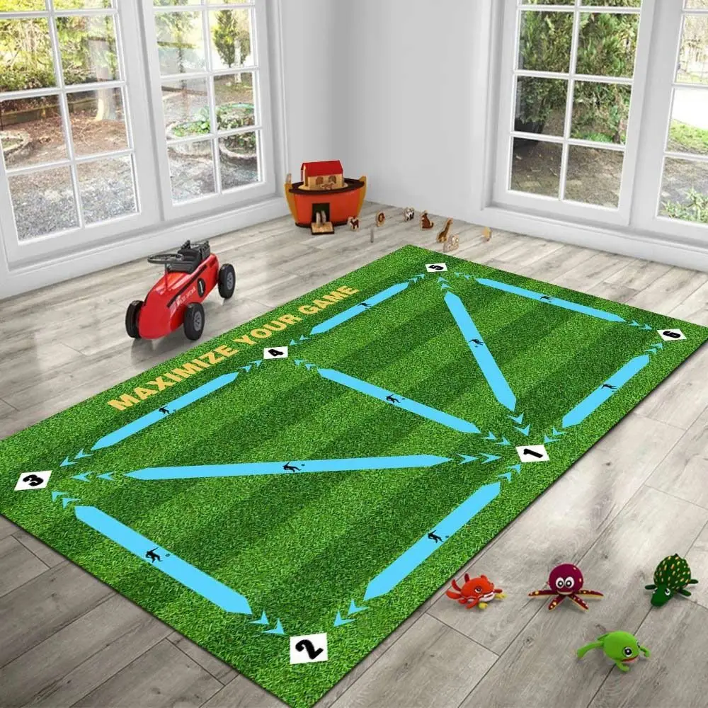 

New Foldable Football Training Mat Durable Wear Resistant Non Slip Mat Dribble Control Soccer Indoor Equipment Kids