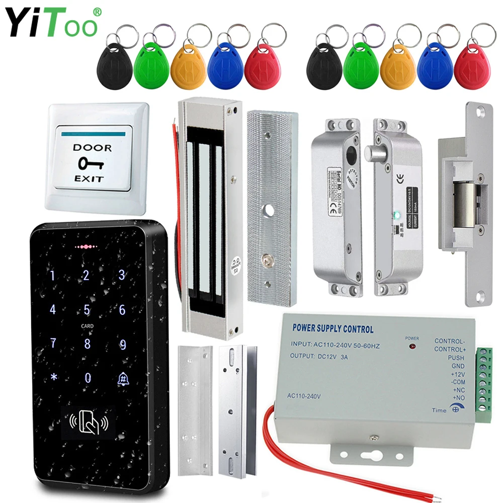 Imagem -01 - Yitoo Totalmente à Prova Impermeável Água Porta Sistema de Controle Acesso Kit 3000 Usuários Teclado Inteligente com Fechaduras Elétricas e Unidade de Energia Profissional yitoo totalmente a prova impermeavel agua porta sistema de controle acesso kit 3000 usuarios teclado inteligente com fechaduras eletricas e unidade de energia profissional 01