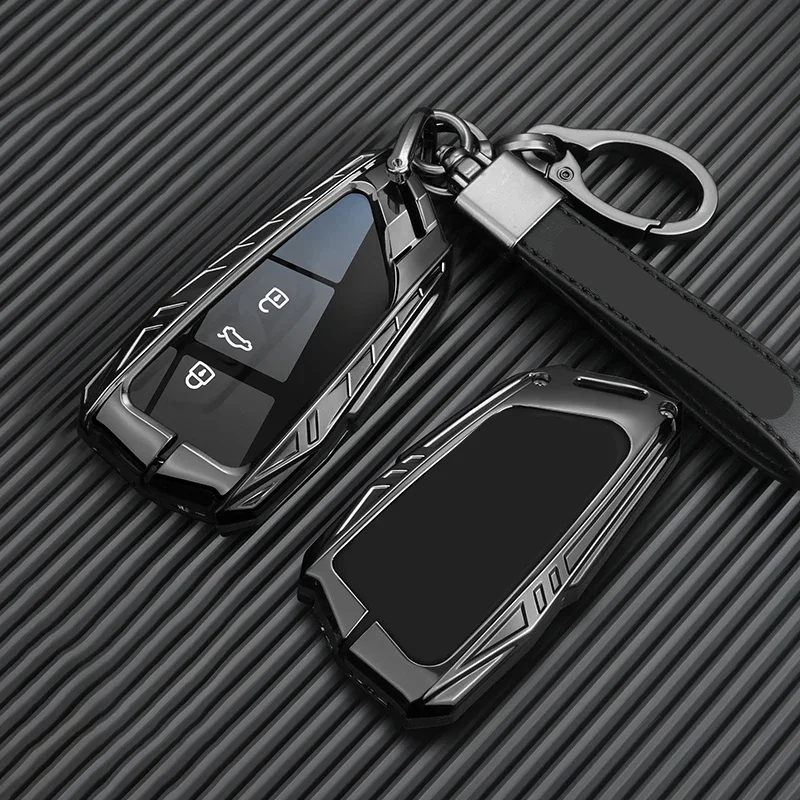 Metal Car Remote Key Case Cover Shell Bag Holder Fob For VW Volkswagen New Golf 8 MK8 Teramont Viloran ID.3 ID4X ID6X CROZZ 2024