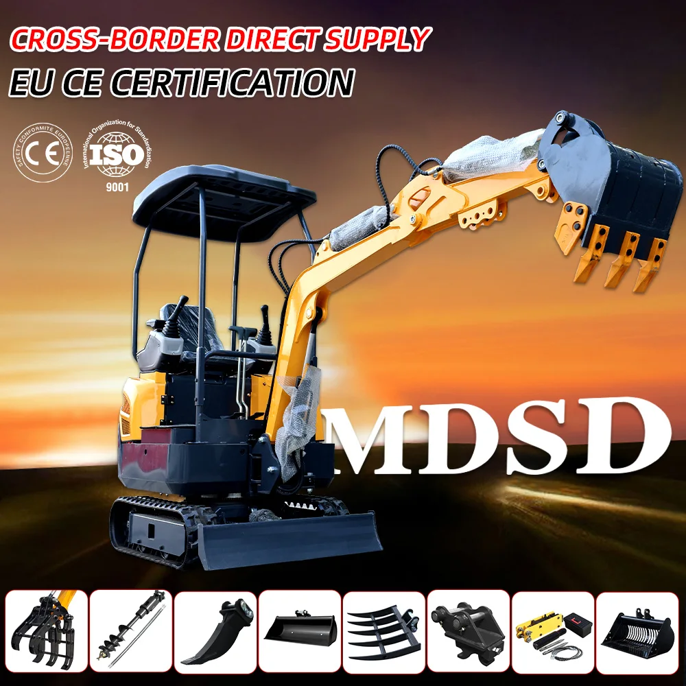 빠른 배송 미니 굴삭기 유로 5 다기능 0.8-2톤 미니 굴삭기 유압 크롤러 소형 굴착기 가격 맞춤 제작