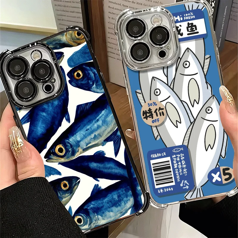 Discounted Salted Fish Plating Phone Case For Xiaomi Poco X6 X7 X8 Pro Max X5 X3 M8 M7 M5S Redmi 15C 15 14C 13C 17T 15T 14T F8 U