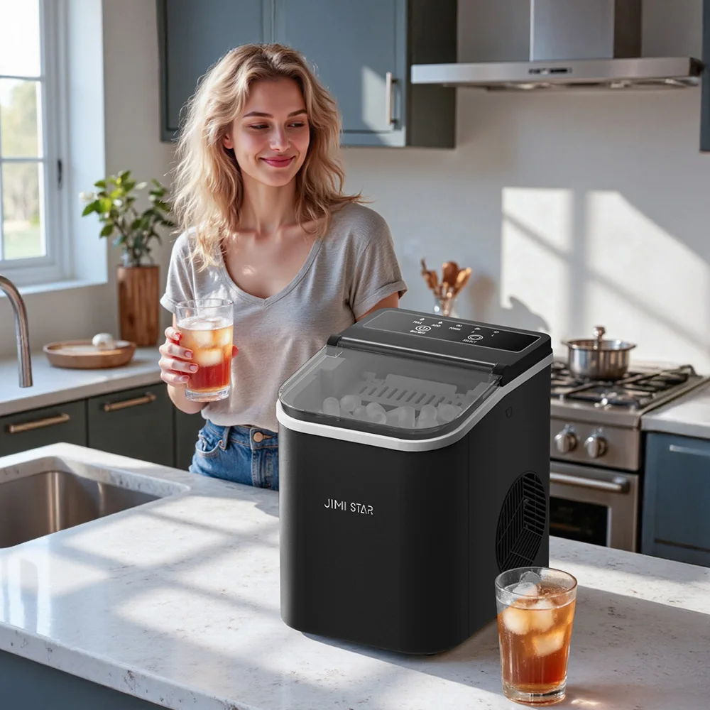 Lightweight Portable Bullet Ice Maker, Fast Ice Making, Compact Electric Machine for  Use