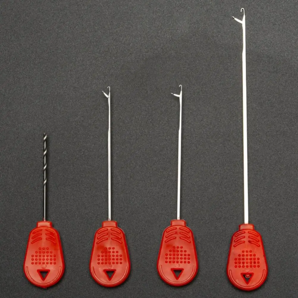 Bait Threading Tool Compact Fishing Bait Accessories Portable Carp Fishing Bait Needle Set T-shaped Line Puller for Beginner