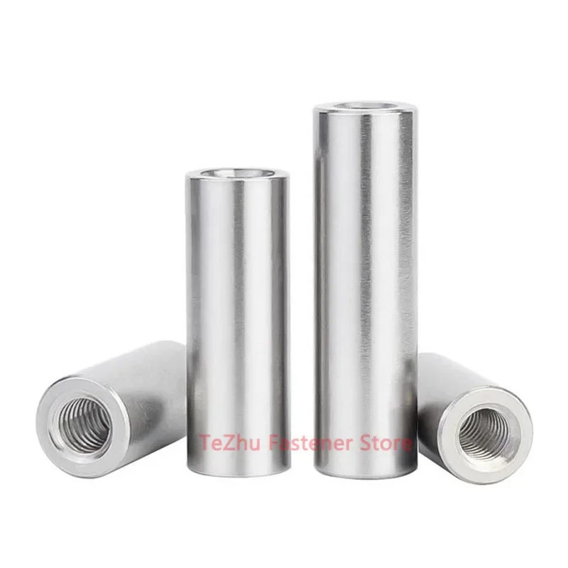 M2 M2.5 M3 M4 Female Thread Double Ended Cylindrical Pin 304 Stainless Steel Locating Dowel Pin Both Ends with Hole Length 4-100