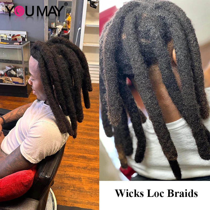 Dreadloc Hair Extensions 4cm Wicks Loc Braiding Hair Extensions Real Human Hair Wicks Dreadlock Hair Braids Loc Style Crochet